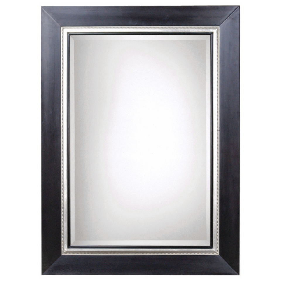Uttermost Whitmore 54" High Black and Silver Wall Mirror   #38123