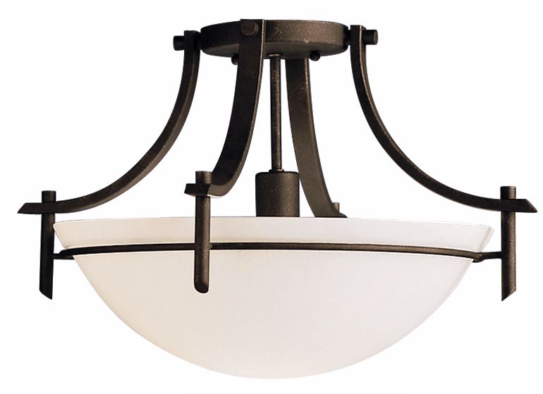 Olympia Distressed Black 18" Wide Ceiling Light Fixture