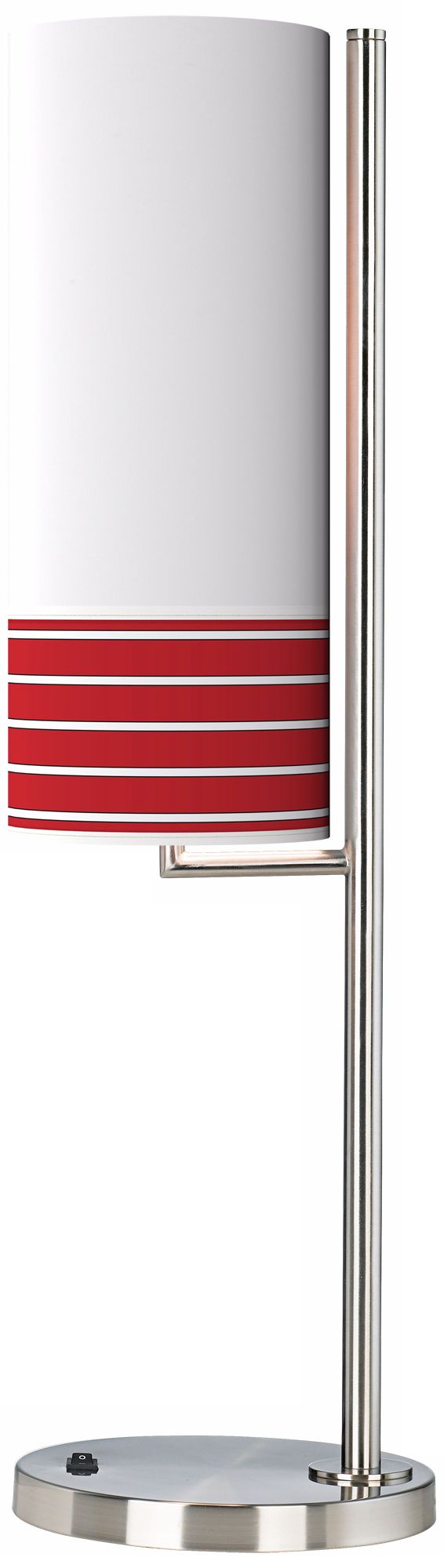 Bold Red Stripe Banner Giclee Table Lamp