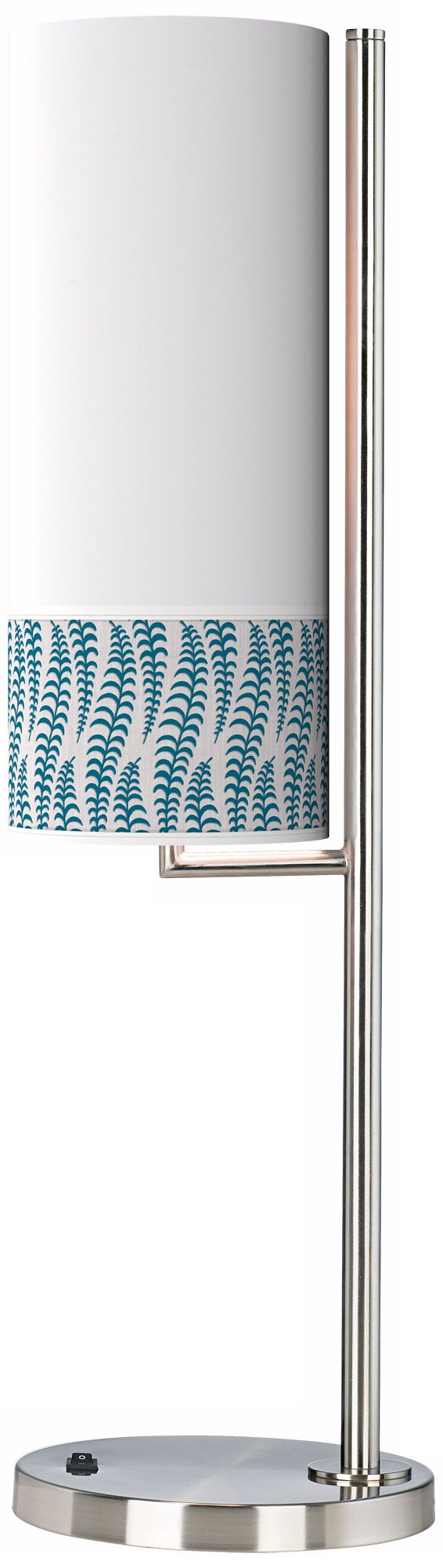 Stacy Garcia Fancy Fern Peacock Banner Giclee Table Lamp