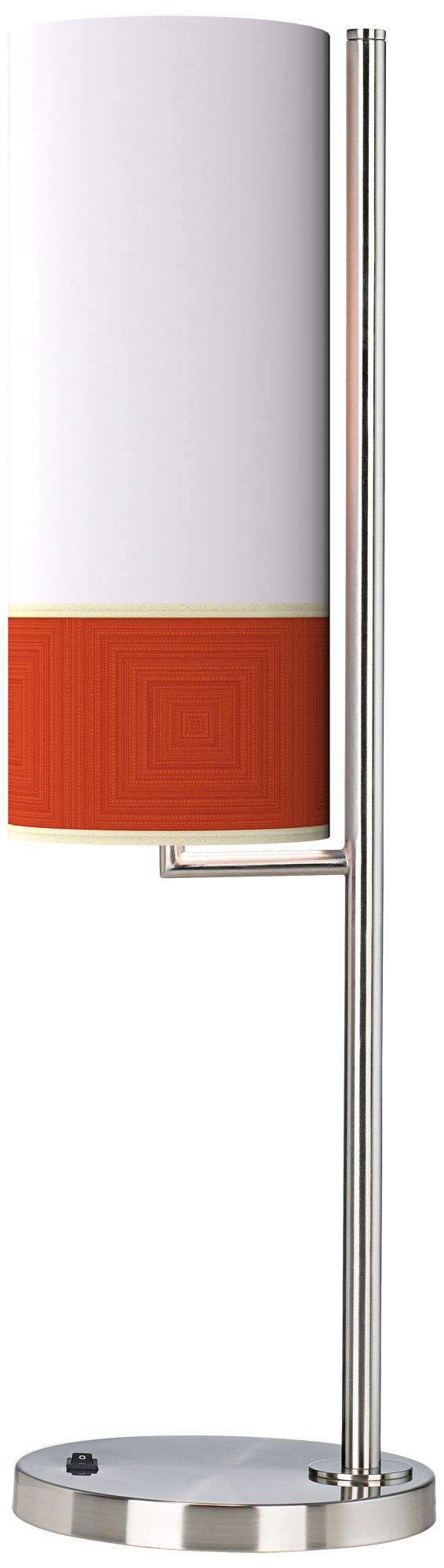 Stacy Garcia Crackled Square Coral Banner Giclee Table Lamp