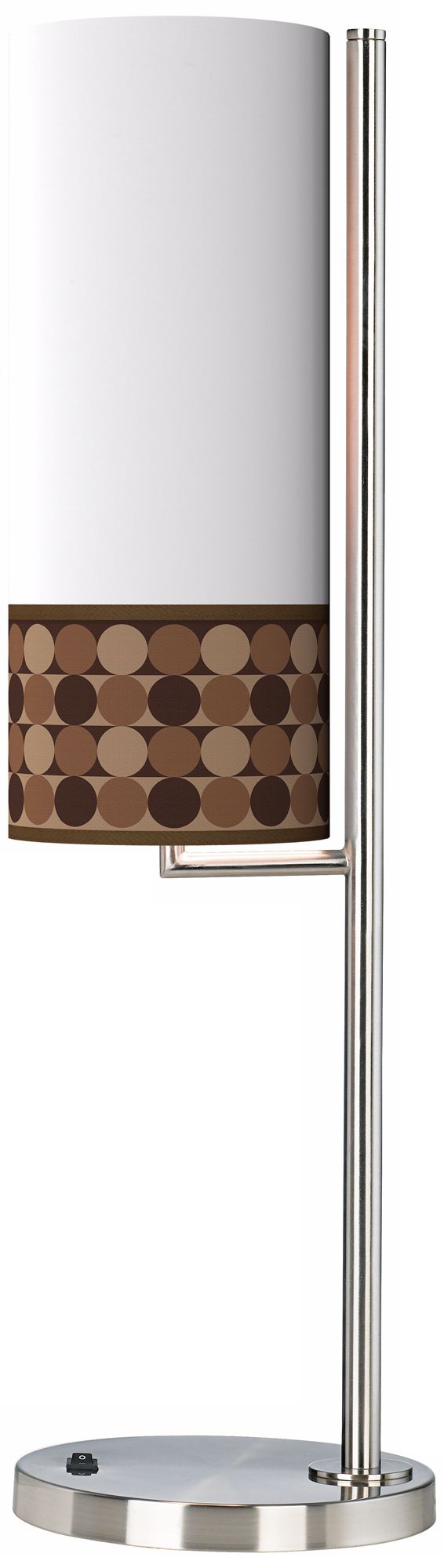 Sienna Grey Circles Banner Giclee Table Lamp