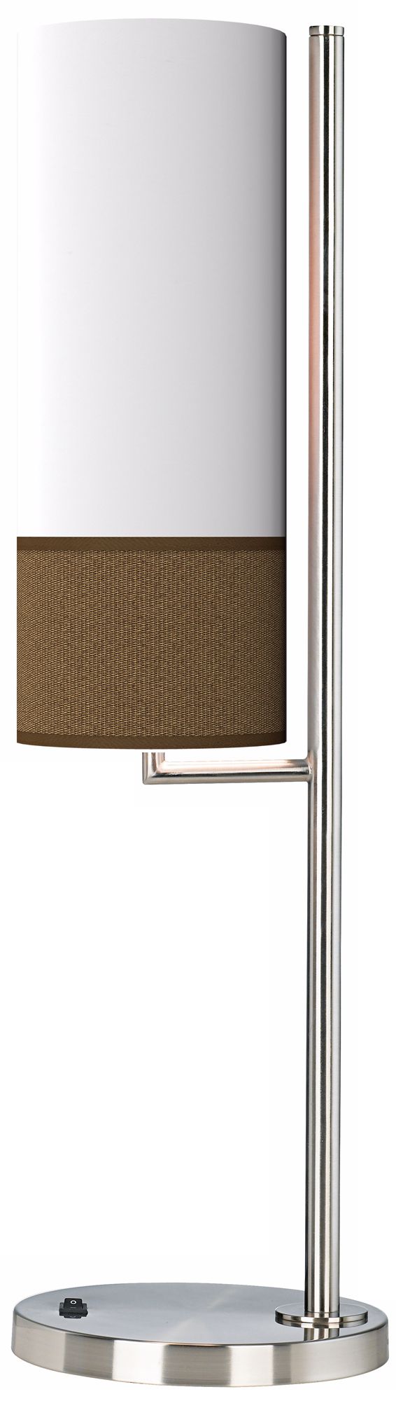 Woven Wicker Banner Giclee Table Lamp