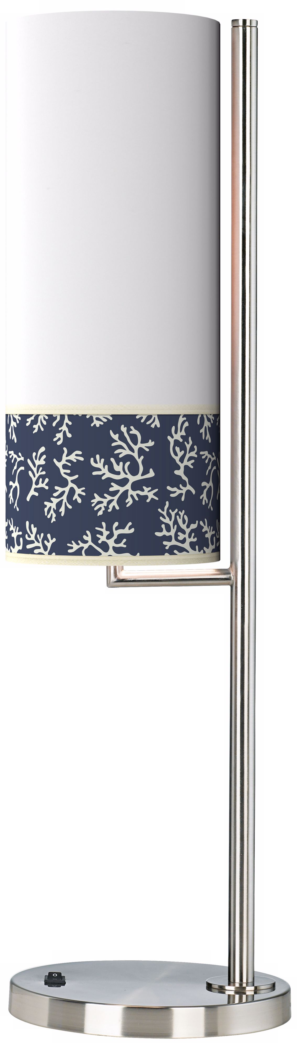 Prussian Coral Banner Giclee Table Lamp