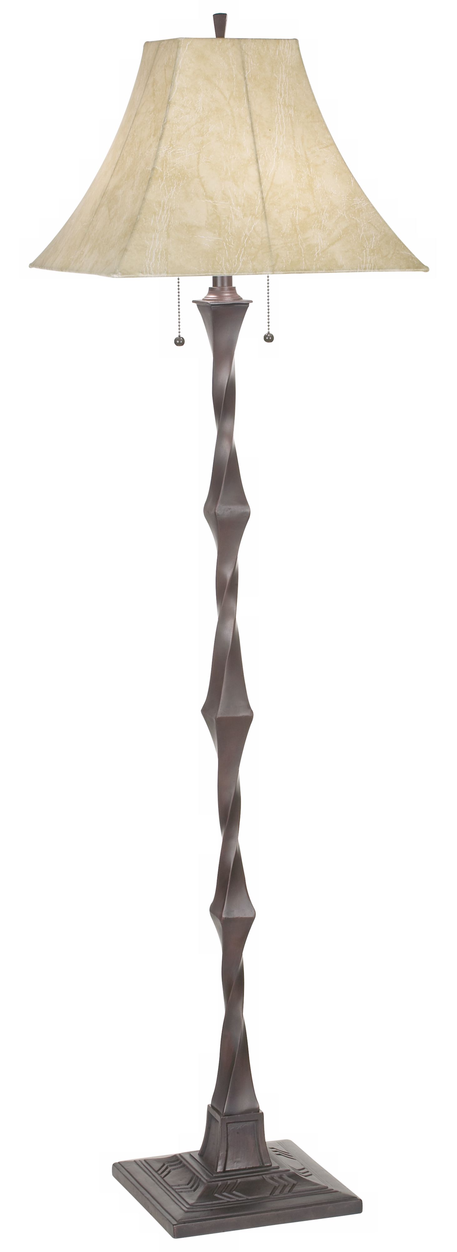 Twist Bronze Finish Floor Lamp