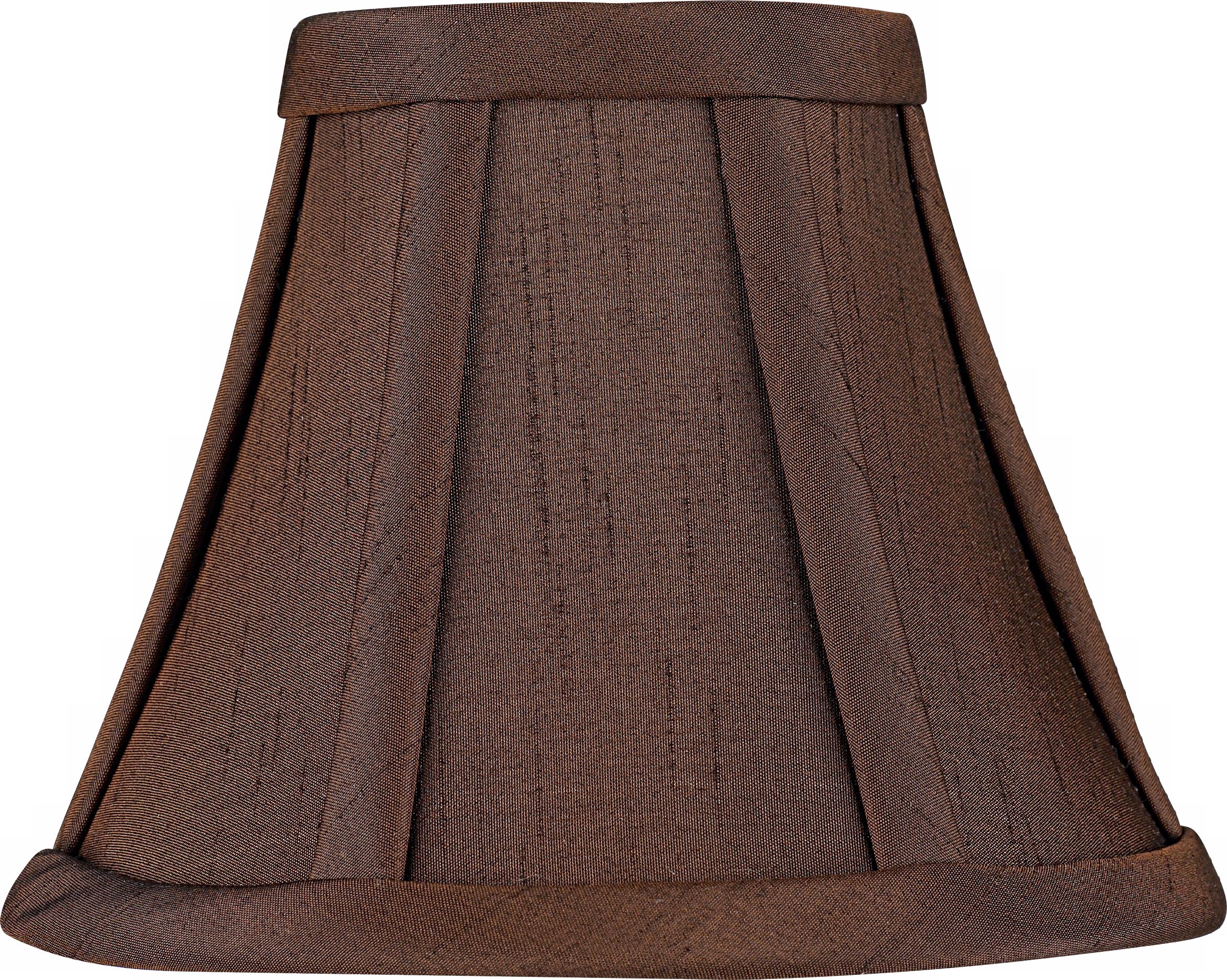Brown Faux Silk Fabric Lamp Shade 3x6x5 (Clip-On)