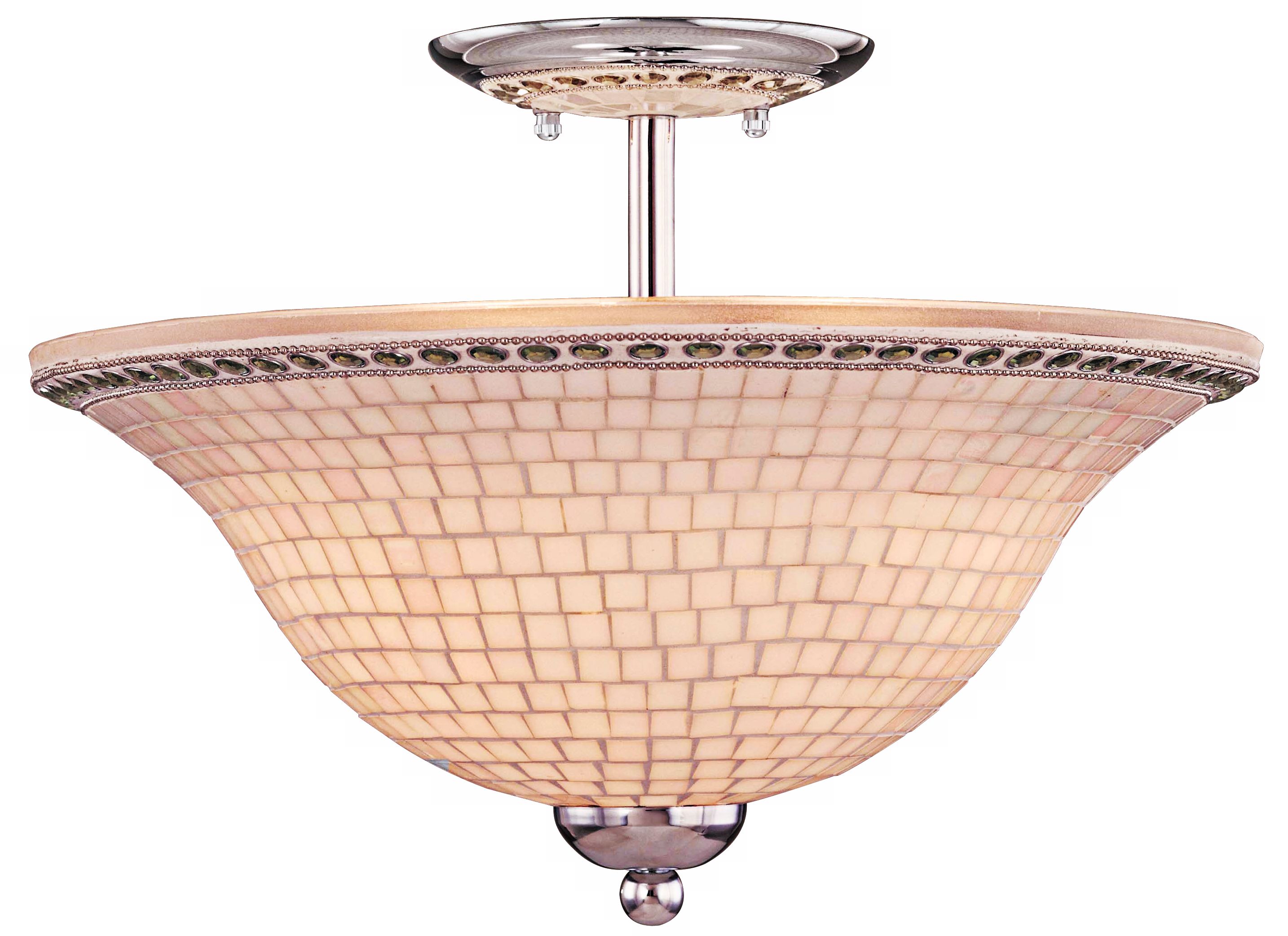 Minka Chrome Mosaic 16" Wide Ceiling Light Fixture