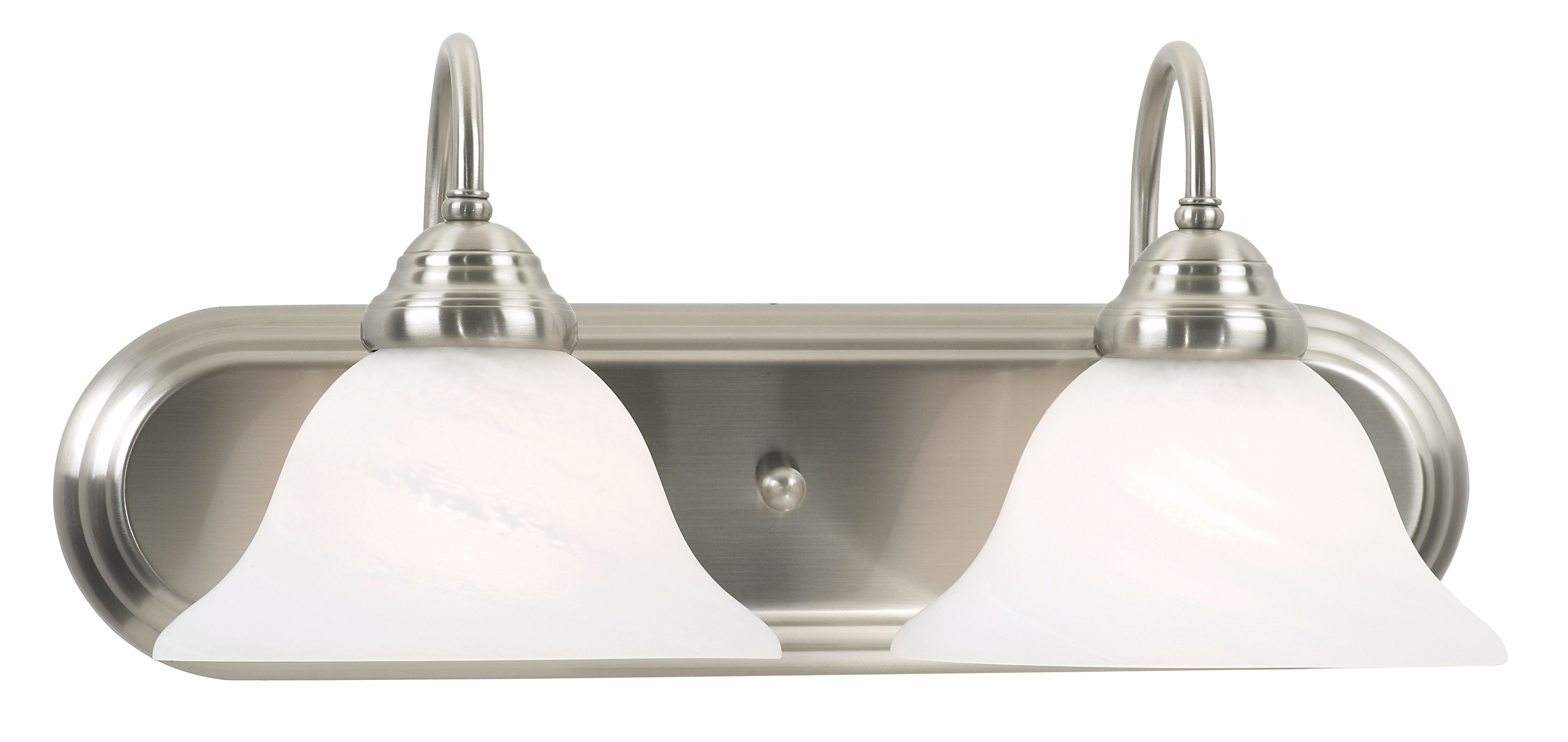 Brushed Steel and Marbleized Glass 18" Wide Vanity Light
