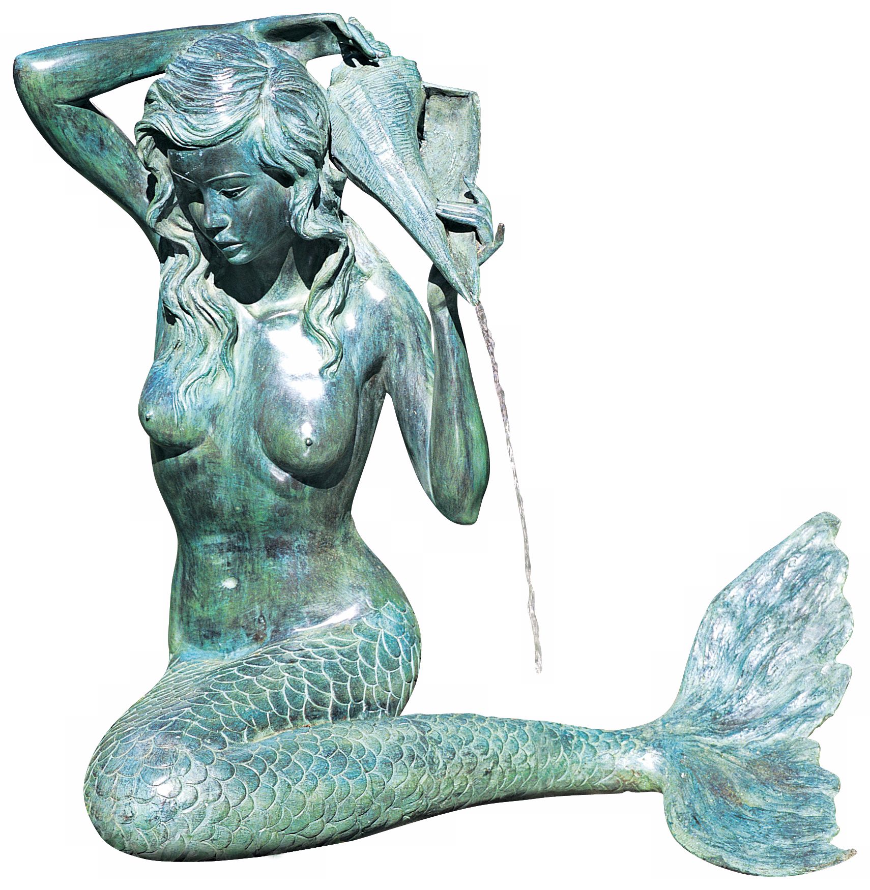 Large Verdi Mermaid Fountain