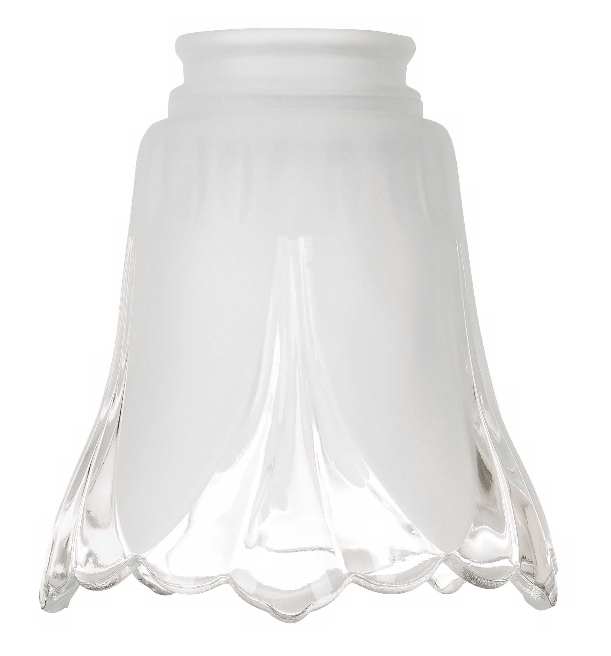 2 1/4" Fitter Set of 4 Frosty Clear Glass Shades