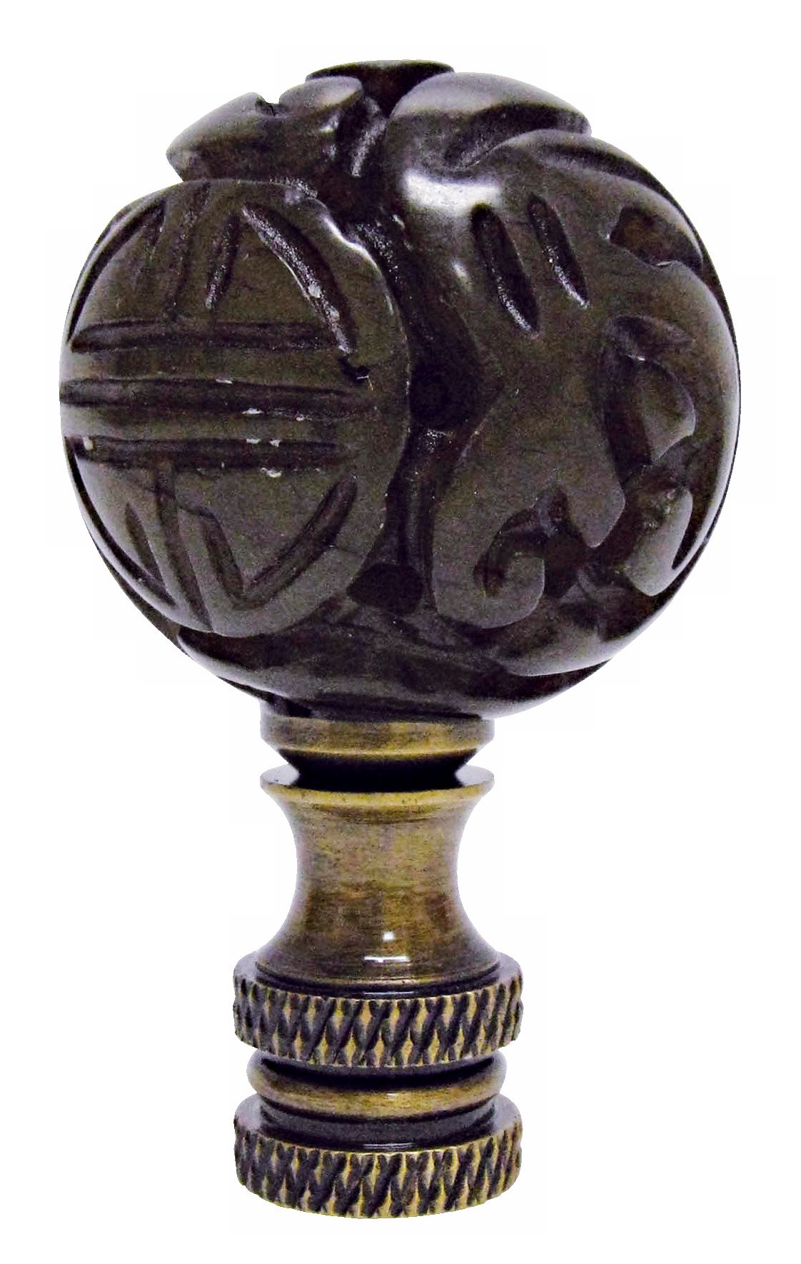 Carved Antique Jade Finial