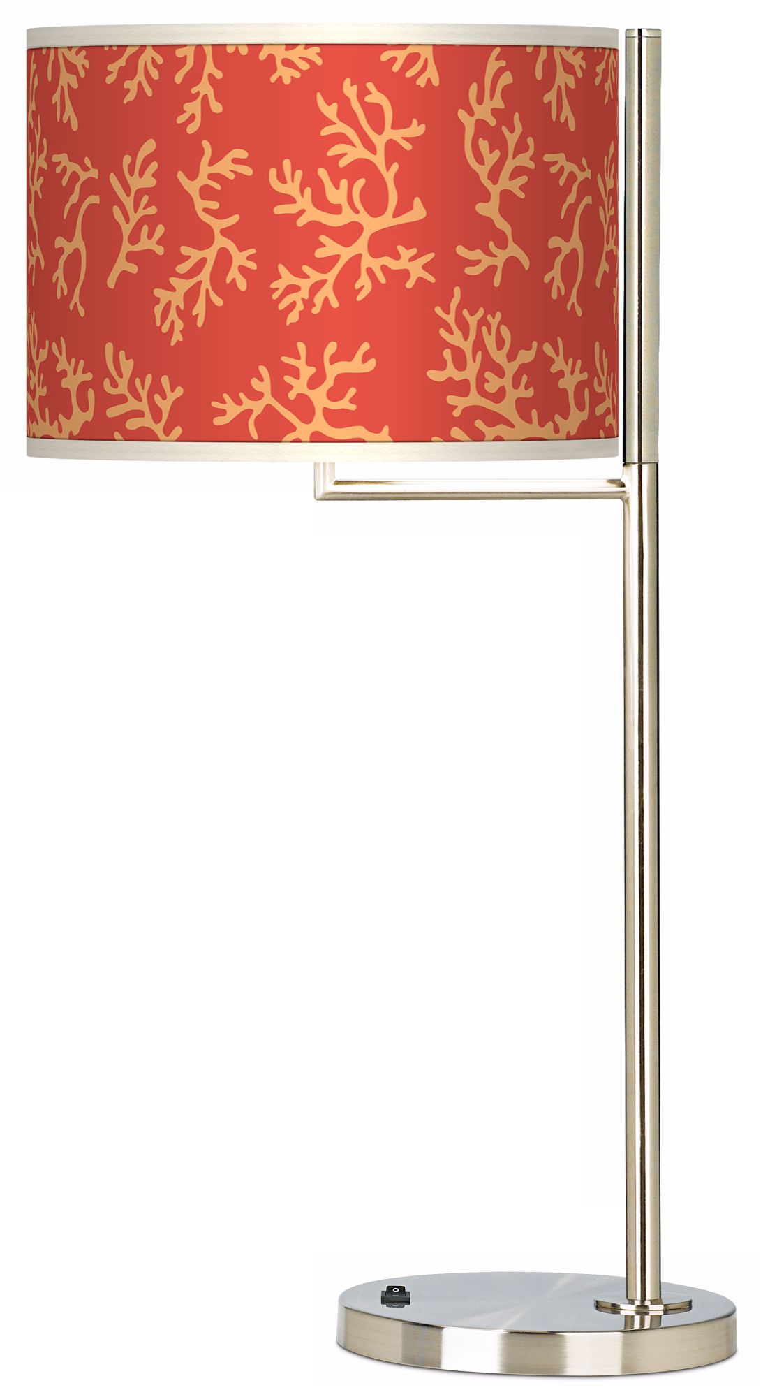 Tangerine Coral Giclee Tempo Table Lamp
