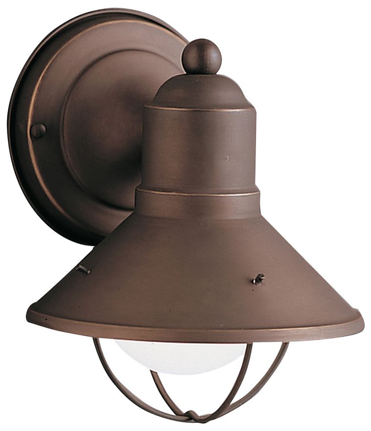 Kichler 7 1/2" Rustic Solid Brass High Outdoor Wall Light