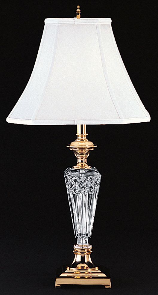 Waterford Crystal with White Shade Table Lamp