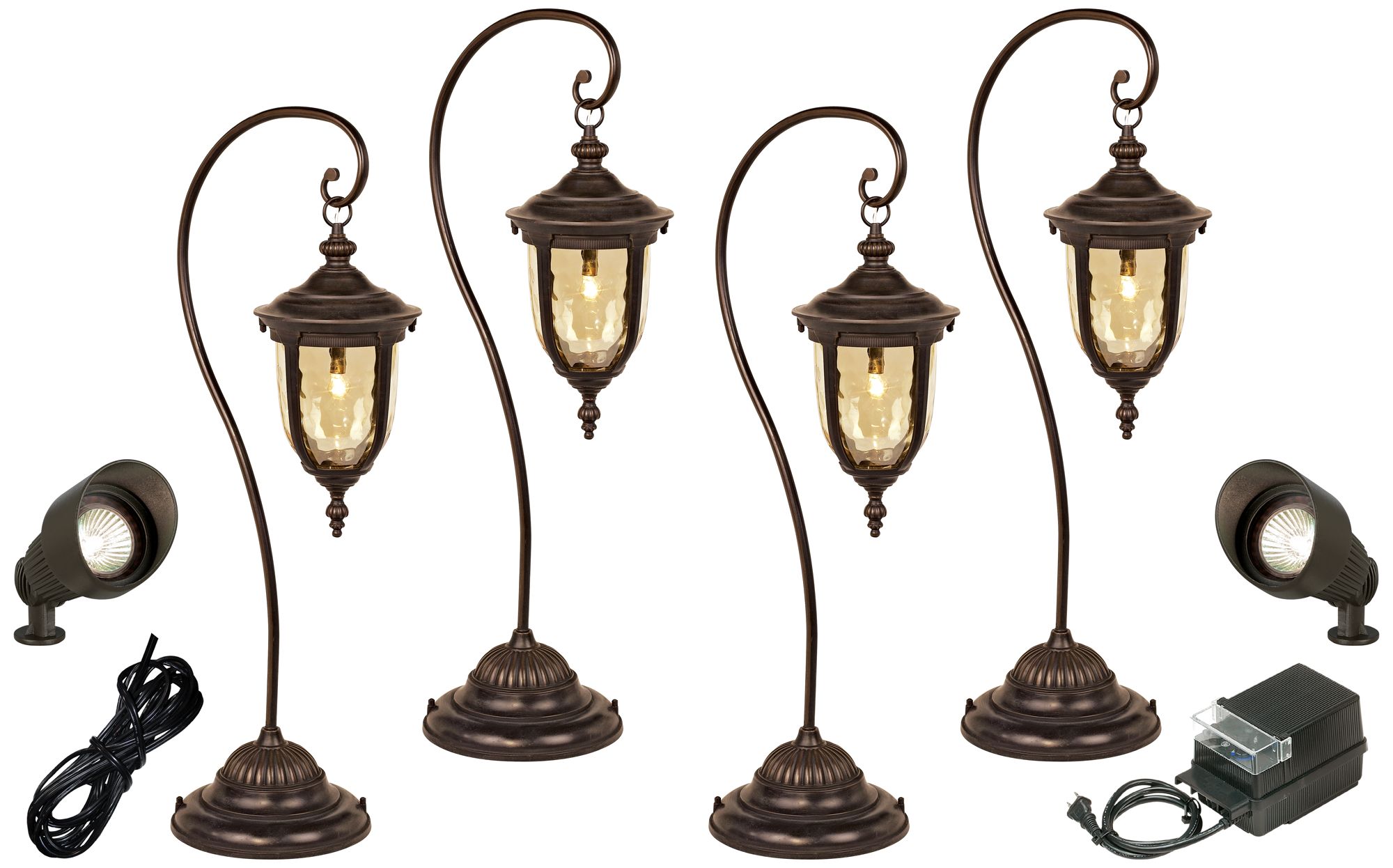 Bellagio™ 8-Piece Bronze Complete Landscape Lighting Set