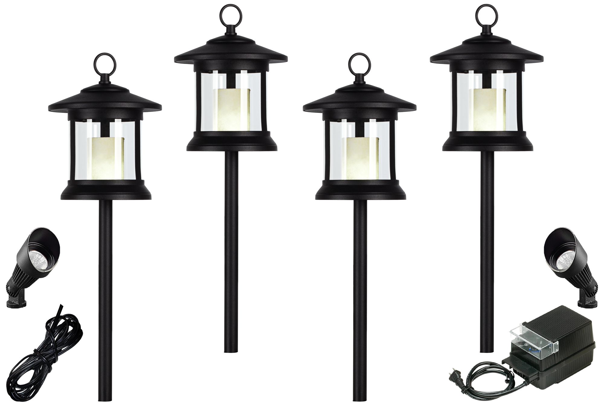Craftsman Black 8-Piece Outdoor LED Landscape Lighting Set