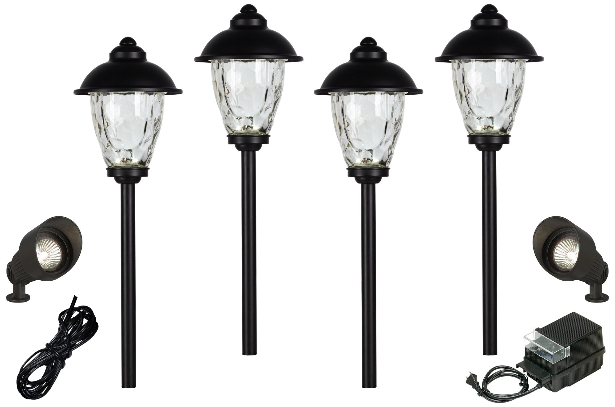 Concord 8-Piece Bronze Complete LED Landscape Lighting Set