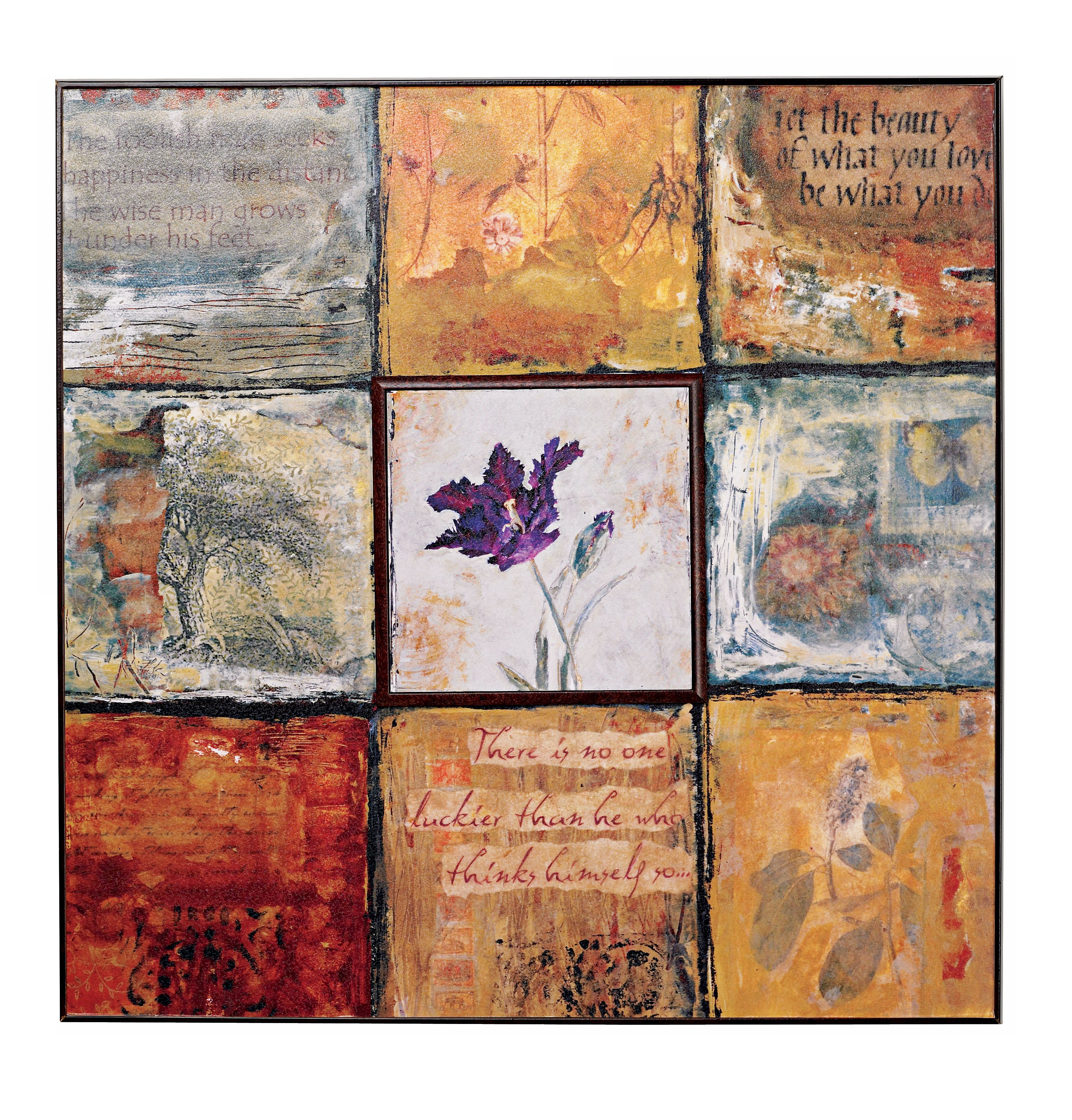 New Delight I Raised Panel 25" Square Wall Art