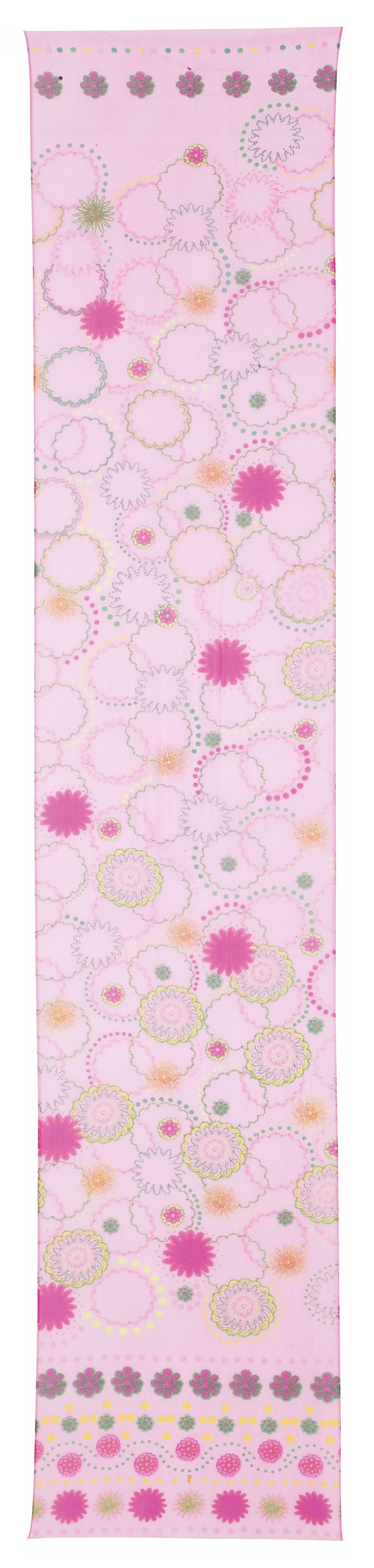 Pink Silk Contemporary Circles Lamp Shade Scarf 13x70