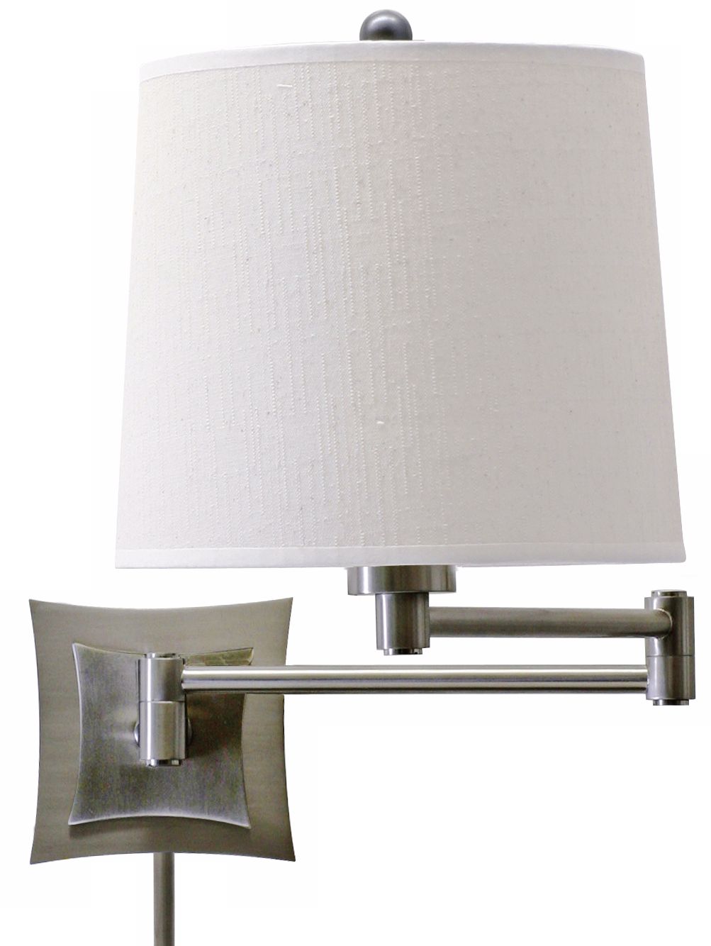 Lovana Silver Finish Plug-In Swing Arm Wall Lamp