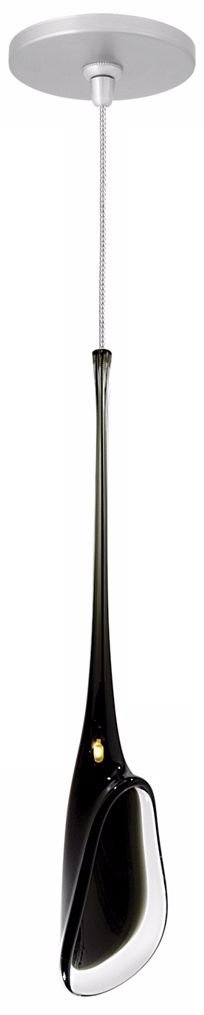 LBL Lily Black Glass Monopoint Pendant