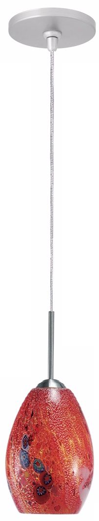 LBL Mini Monty Red Glass Monopoint Pendant