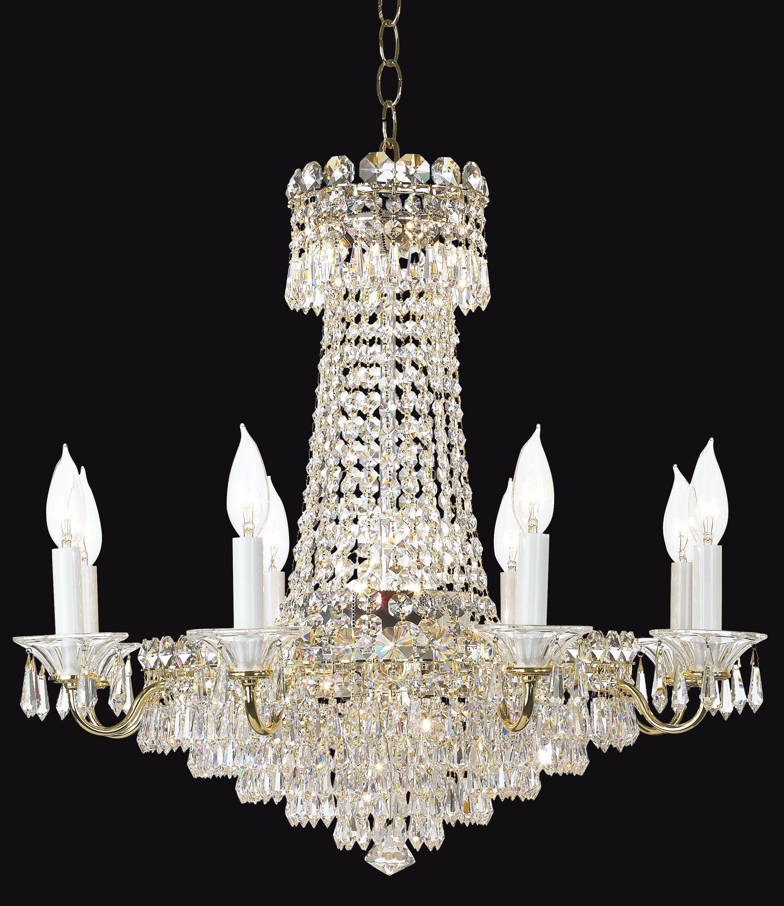 Schonbek Caserta Eight Light Heritage Crystal Chandelier