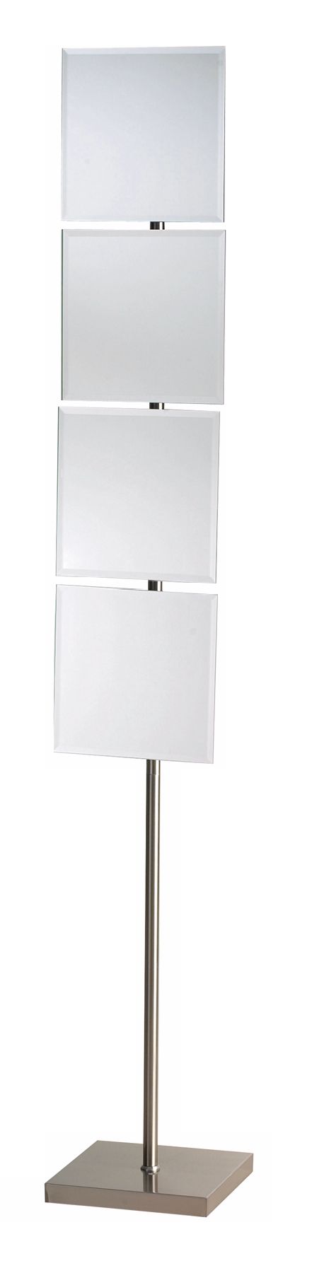 Carnival Satin Steel Floor Mirror