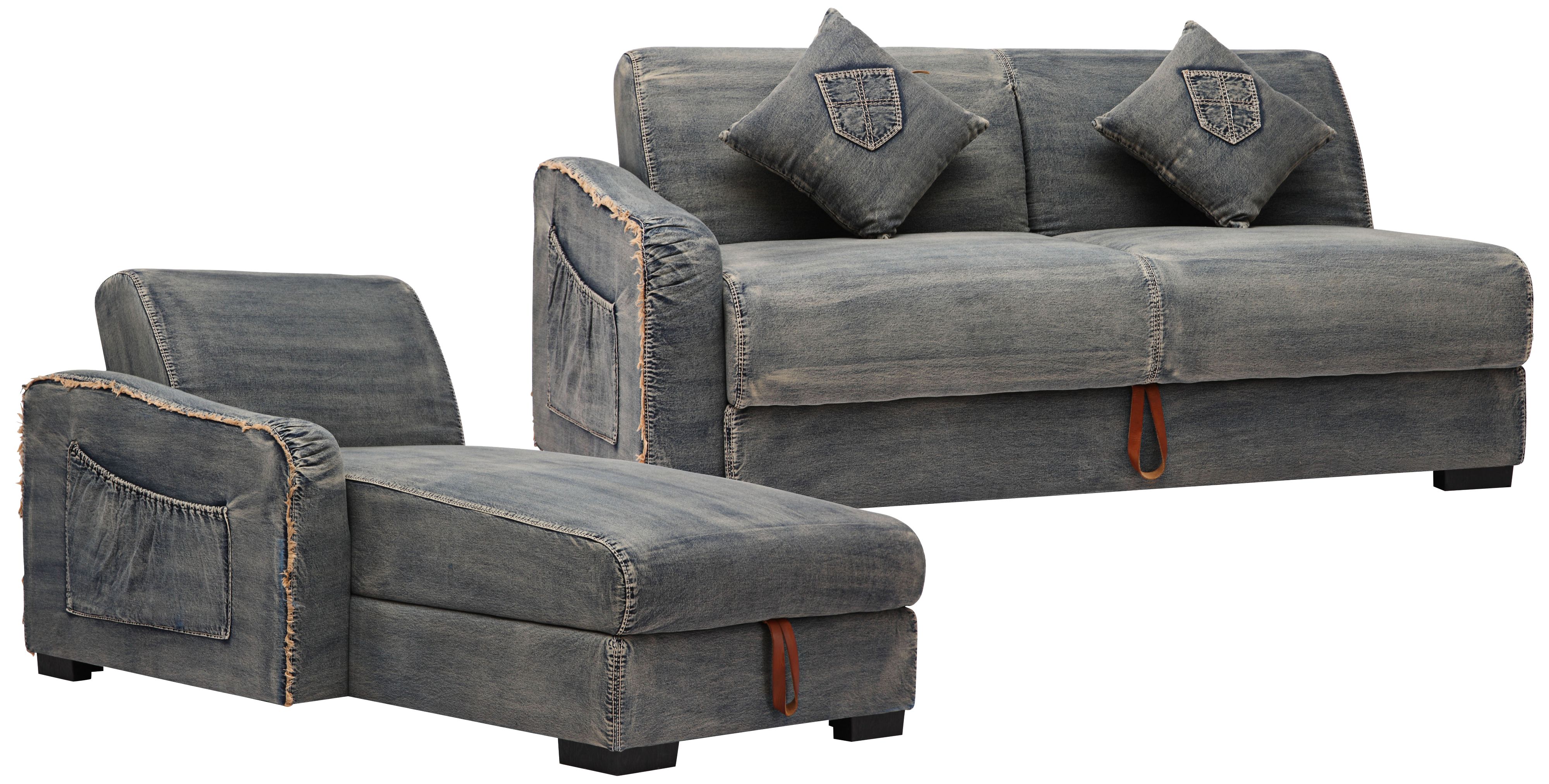 Zuo Brand Blue Denim Sectional