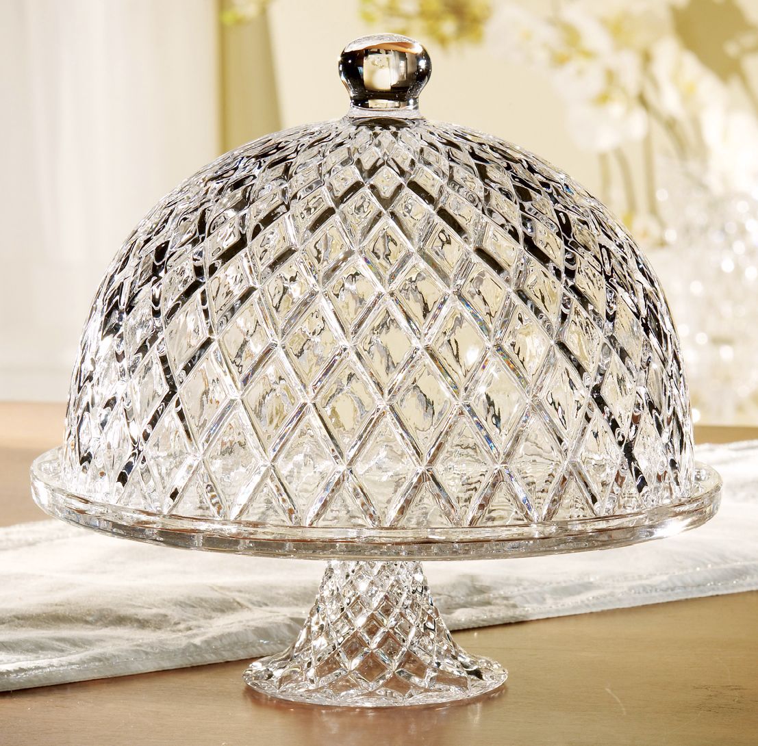 Muirfield Glass Cake Stand With Dome