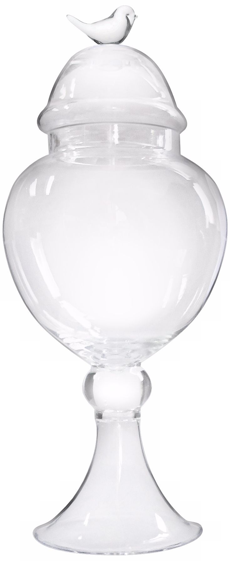 Little Bird Glass Pedestal Jar With Lid