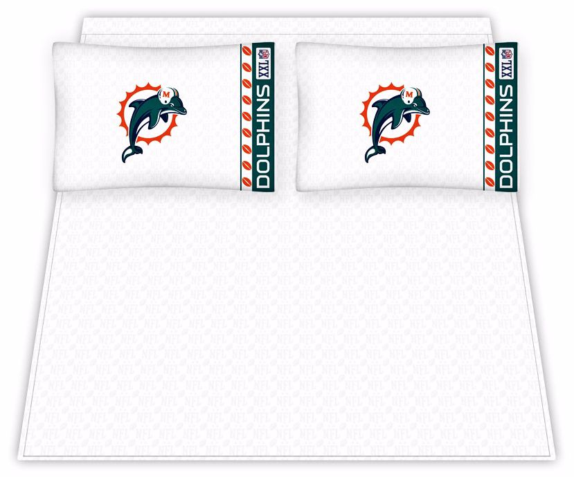 NFL Miami Dolphins Micro Fiber Sheet Set