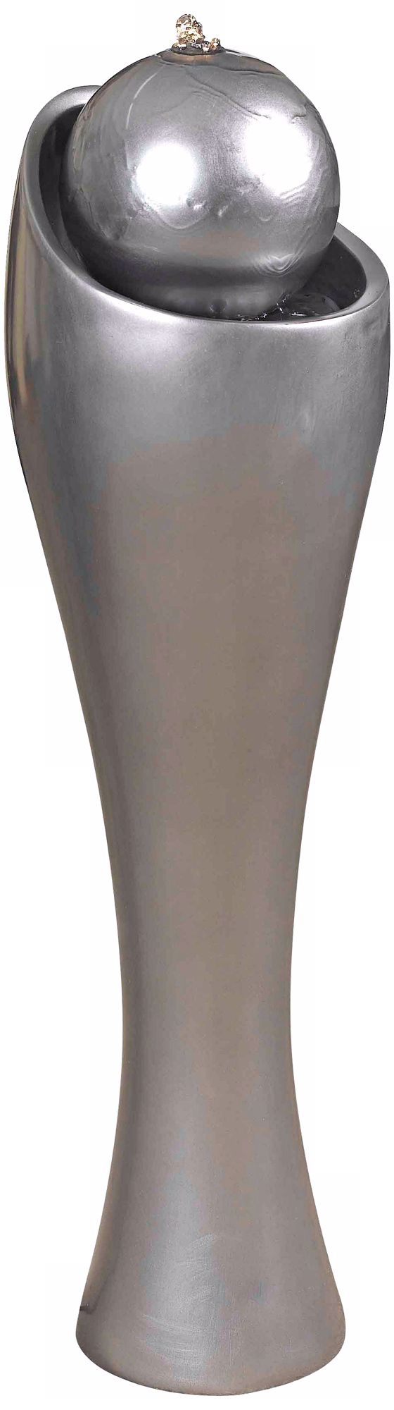 Comet Metallic Silver Indoor Floor Fountain