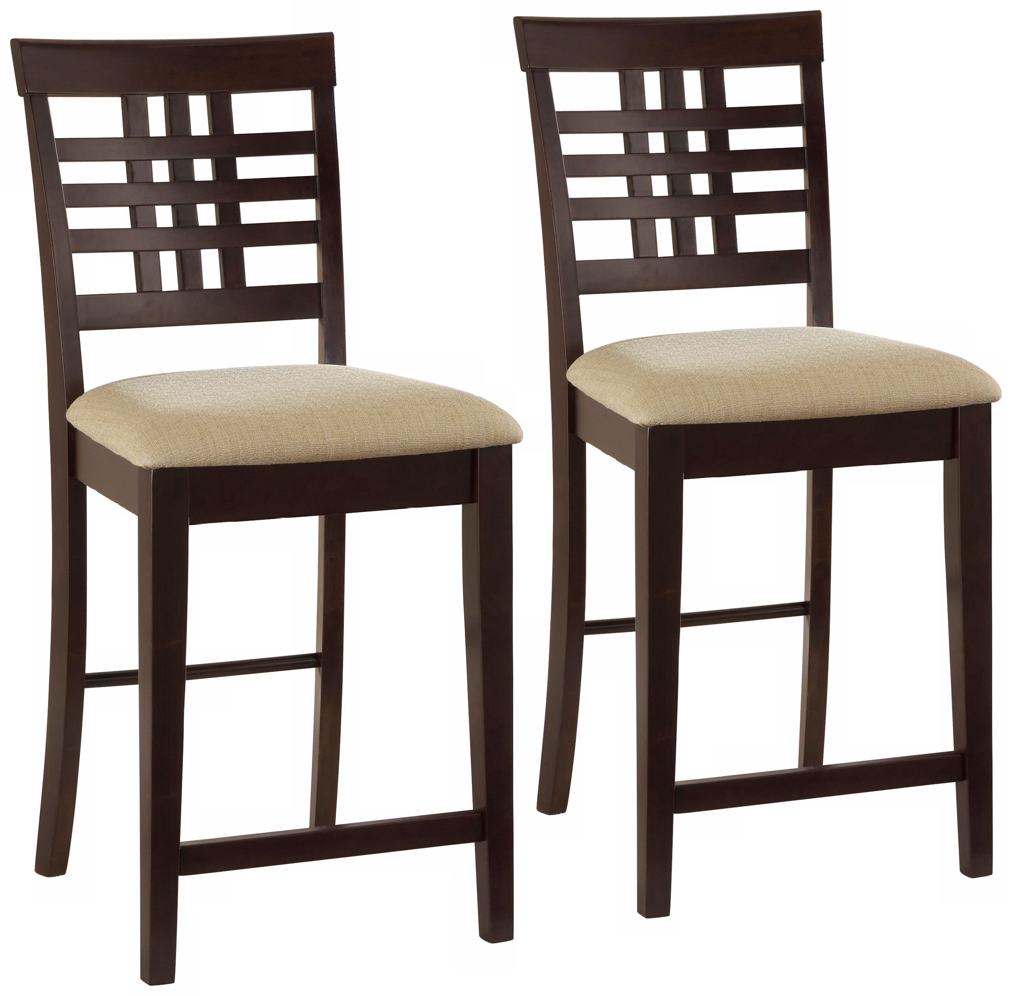Set of 2 Tiburon Swivel Counter Stools