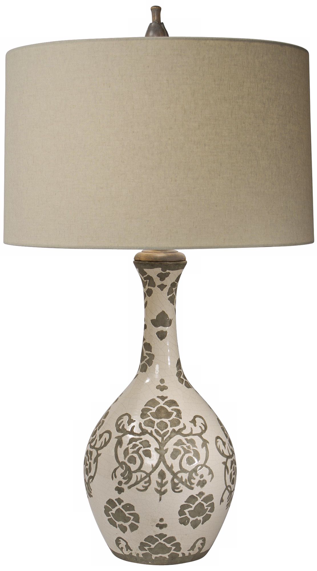 Natural Light Taupe Silhouette Vase Table Lamp