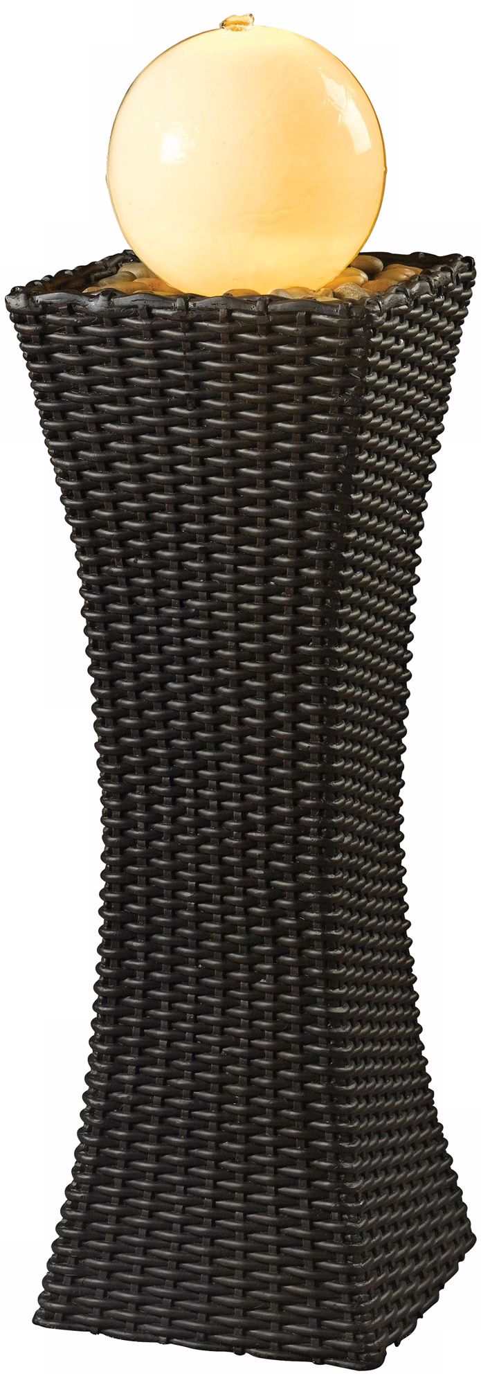 Rattan Orb Indoor Outdoor Fountain