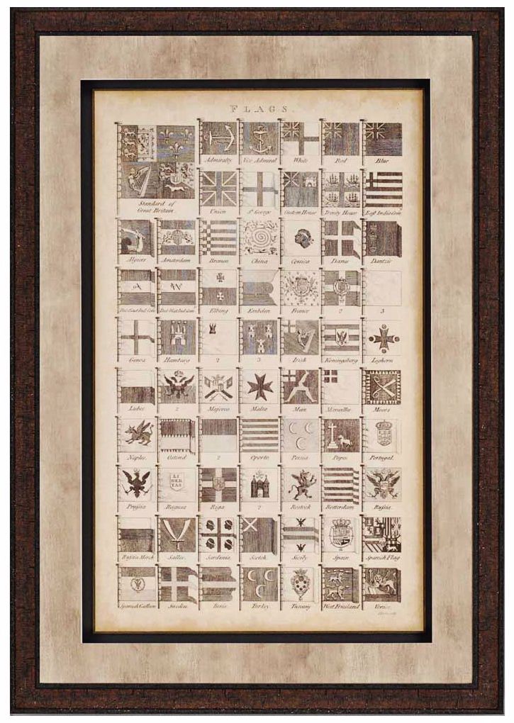 Encyclopediae Flags VII 40" High Framed Wall Art