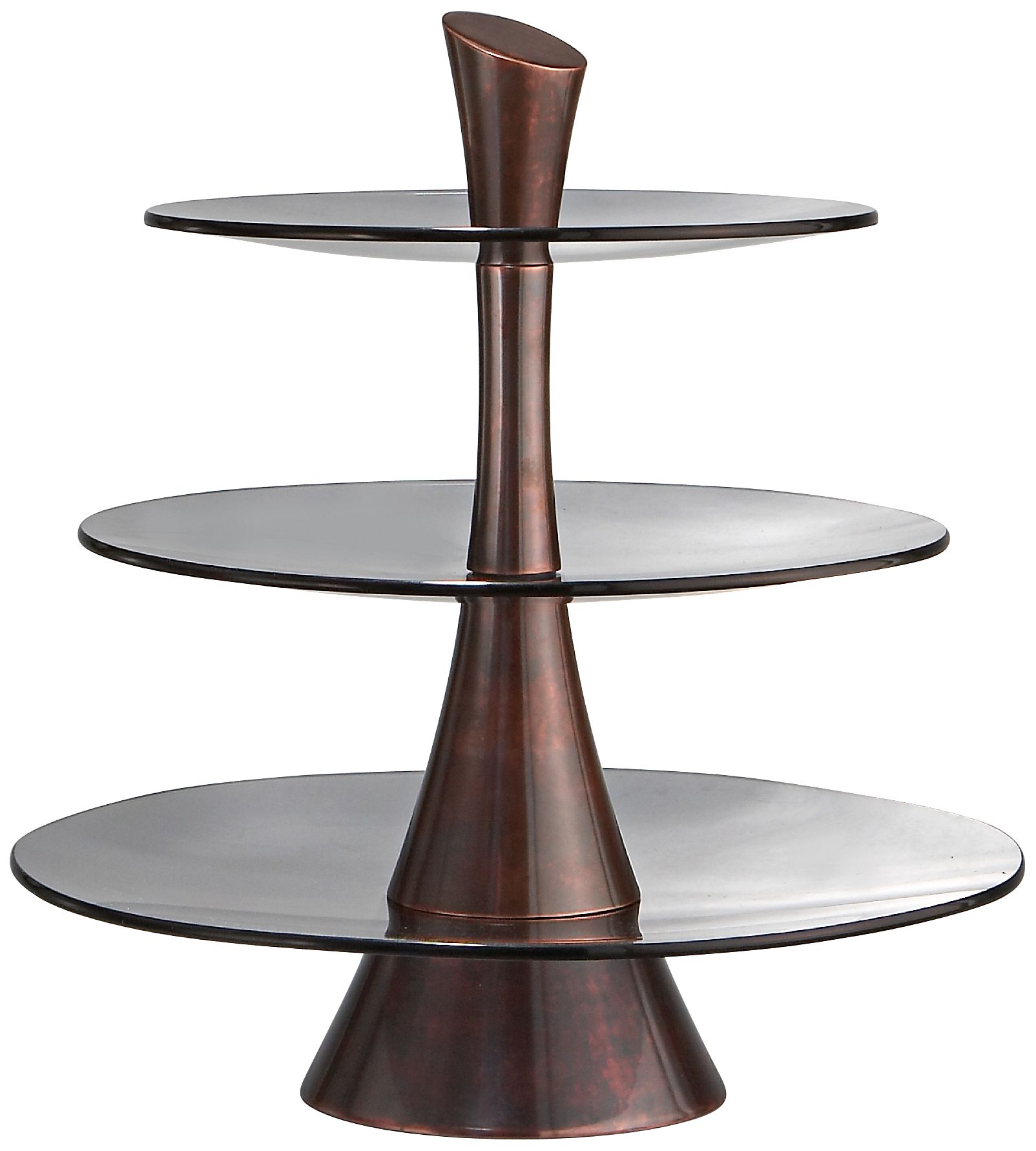 Nambe Heritage Glass Triple Server