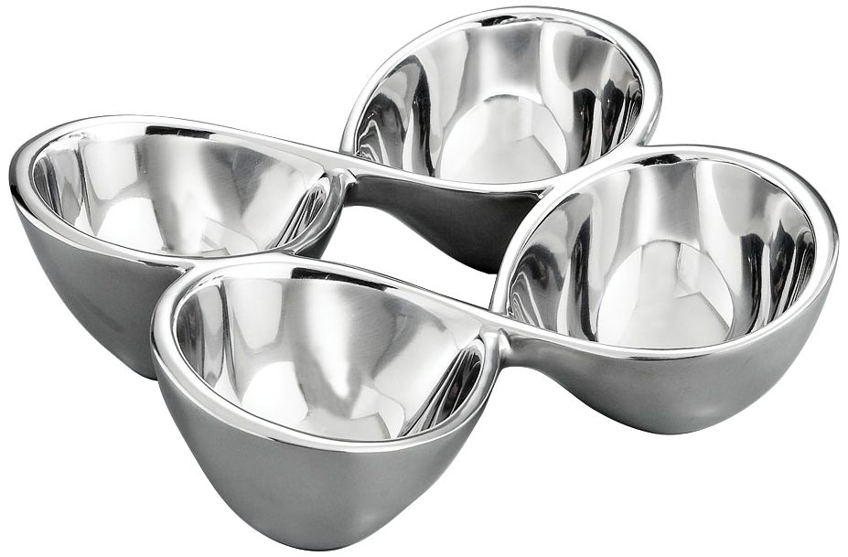 Nambe Infinity 4-Section Hors D'oeuvre Tray