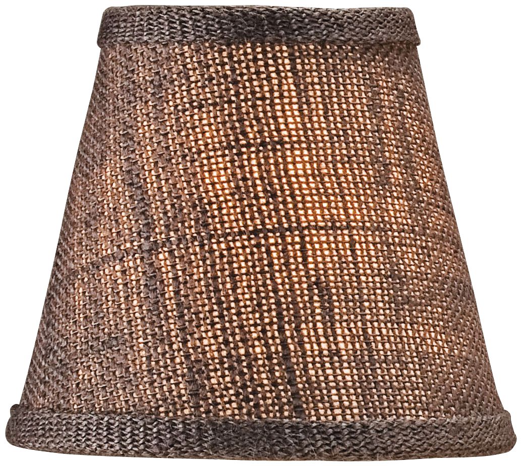 Lead Gray Linen Empire Lamp Shade 3x5x4.5 (Clip-On)