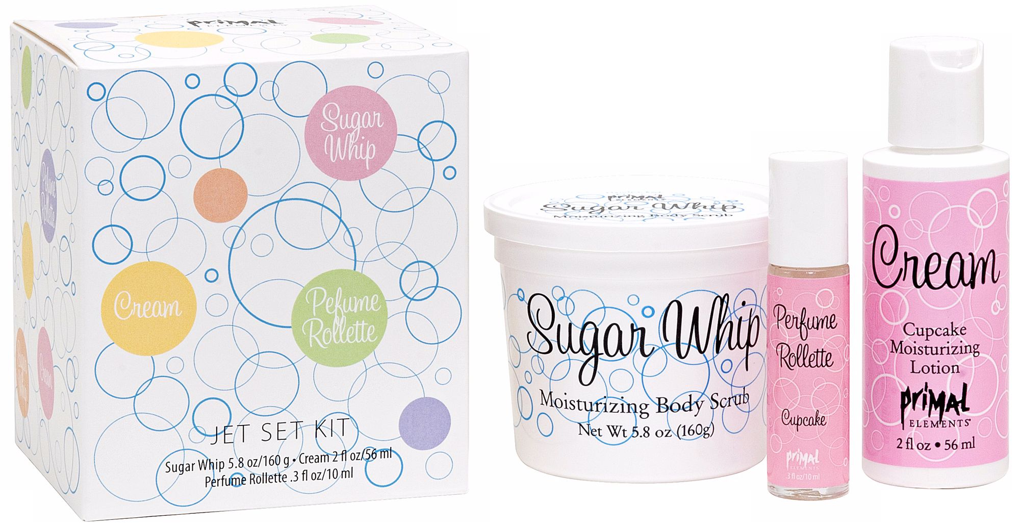 Jet Set Kit with Cupcake Perfume Rollette