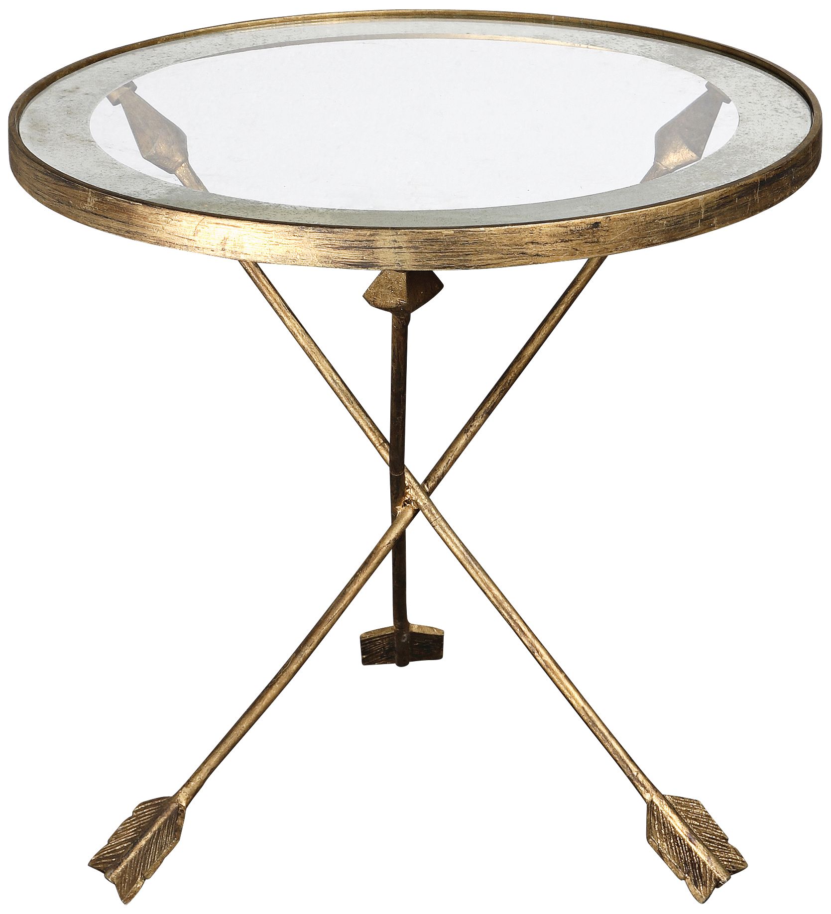 Uttermost Aero Glass Top Accent Table