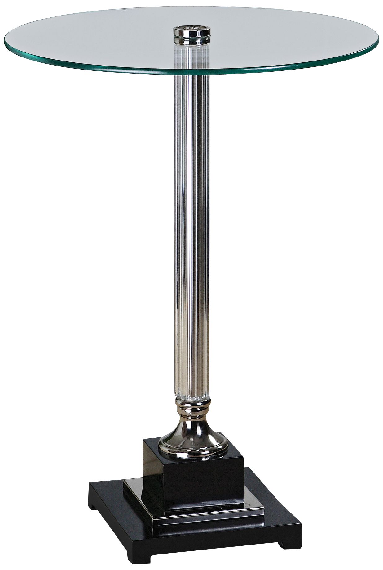 Uttermost Senia Glass Top Accent Table