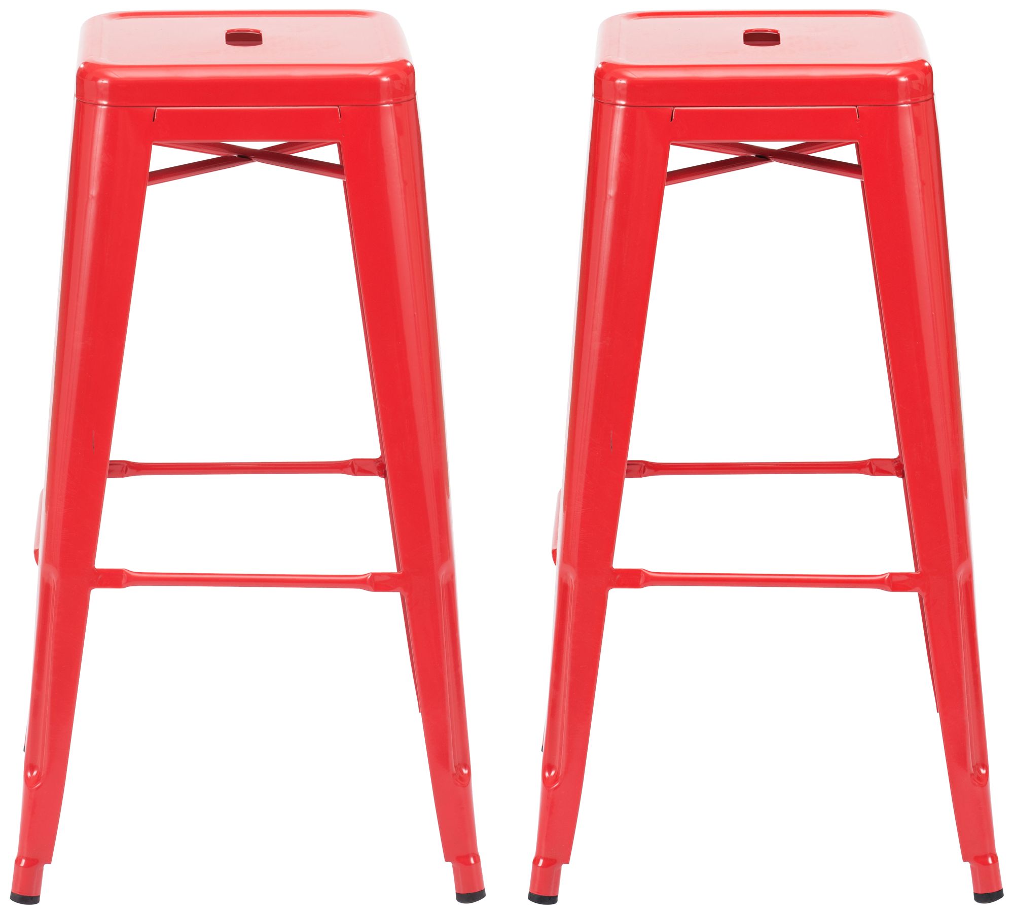 Set of 2 Zuo Marius Red Bar Stools