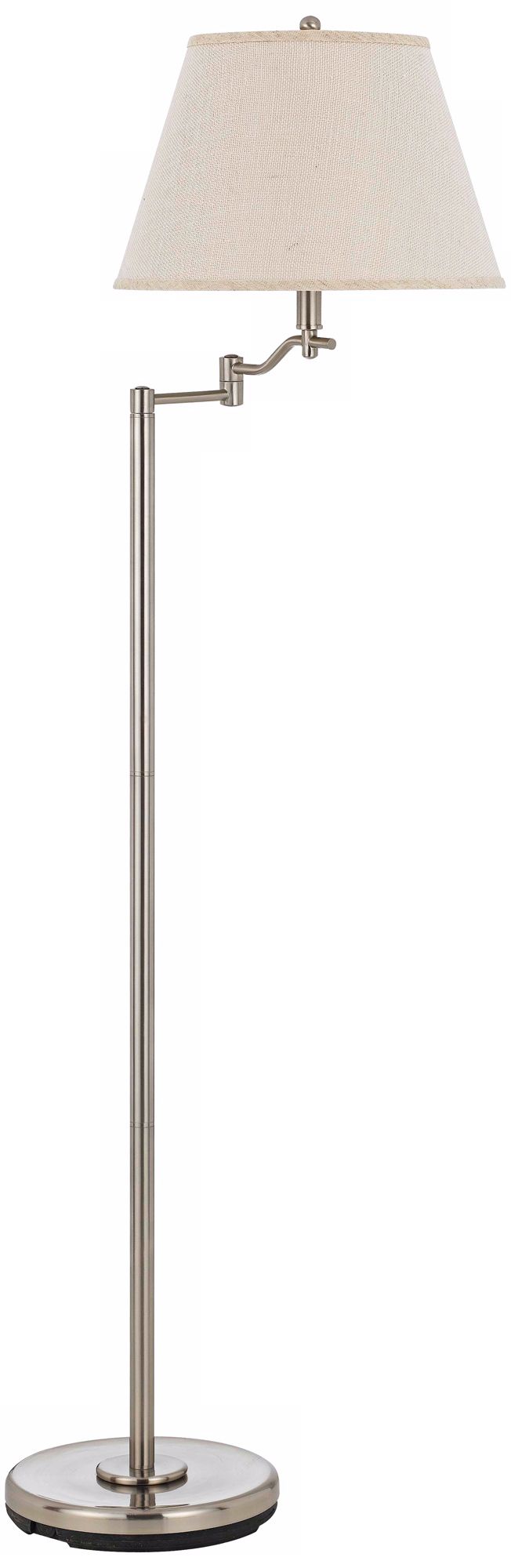 Stila Brushed Steel Swing Arm Floor Lamp