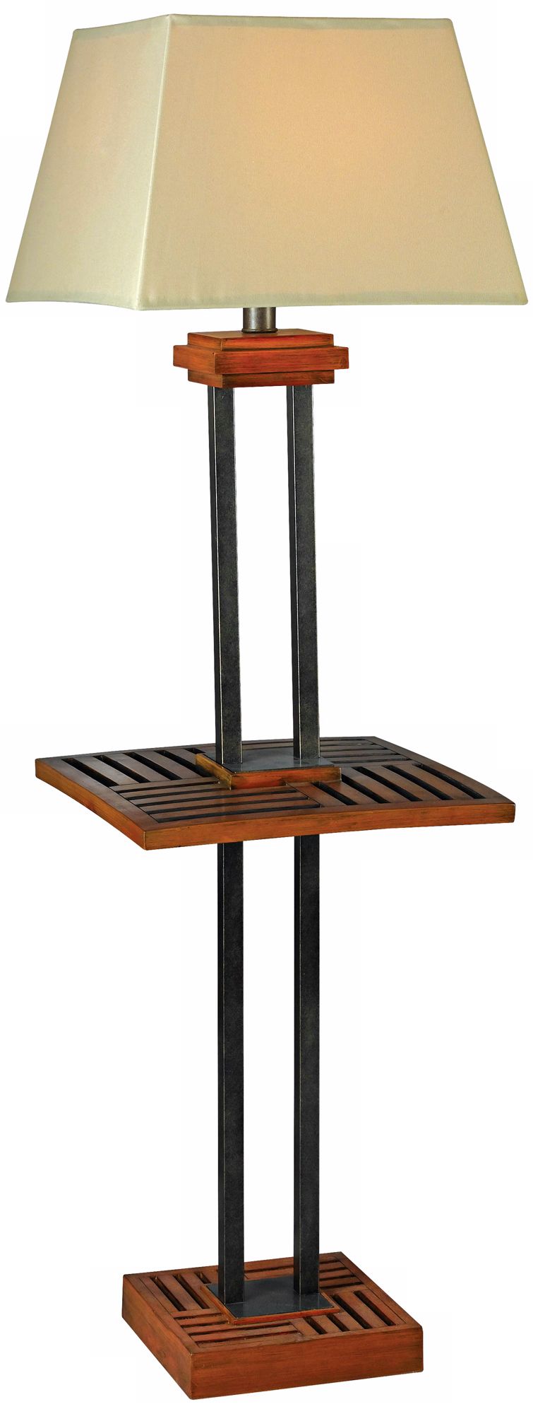 Kenroy Home Hadley Outdoor Floor Lamp with Tray Table