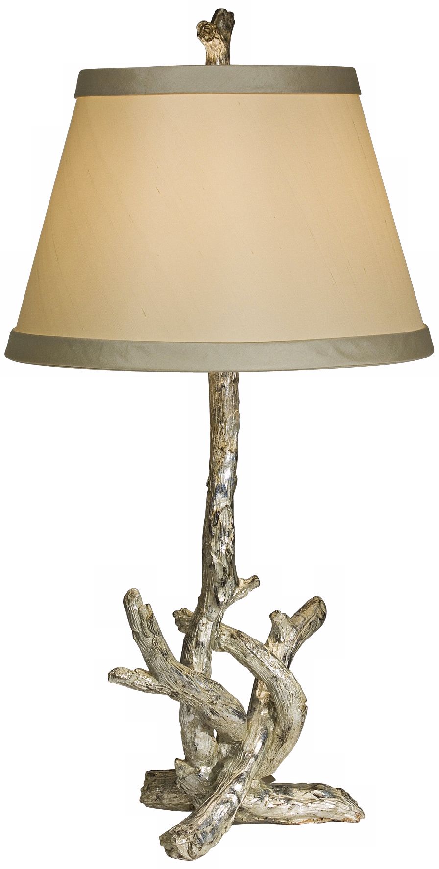 Natural Light Silver Branch Table Lamp