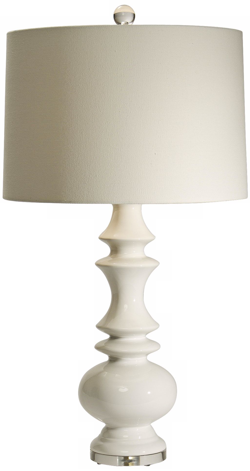 Natural Light Remy White Ceramic Table Lamp