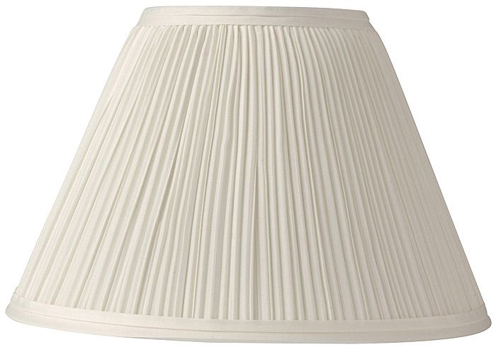 White Mushroom Pleated Lamp Shade 5x11x7.5  (Clip-On)
