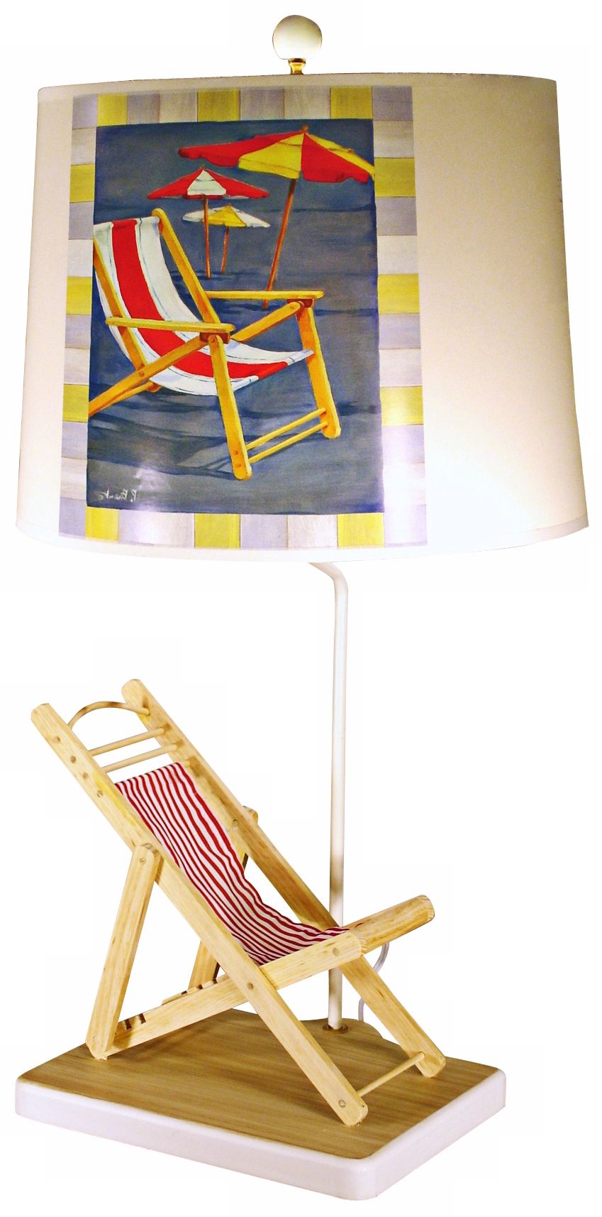 Natural Deck Chair Paul Brent Shade Table Lamp